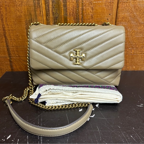 Tory Burch Handbags - Tory Burch Small Kira Chevron Convertible Shoulder Bag - Sandpiper